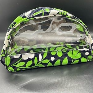 Vera Bradley zippered clear makeup bag in Lucky You (retired pattern)
